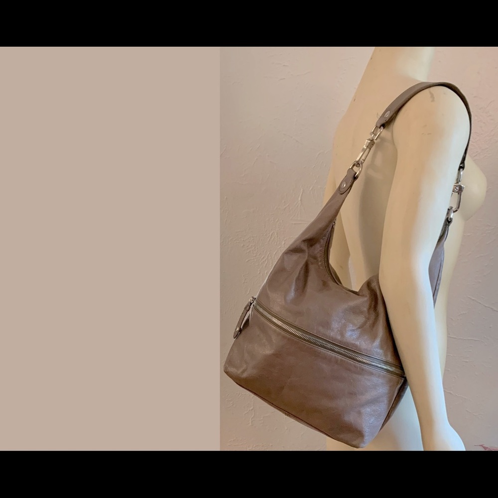 Hobo International The Original "Jude" Taupe Leather Shoulder Bag orig. $248